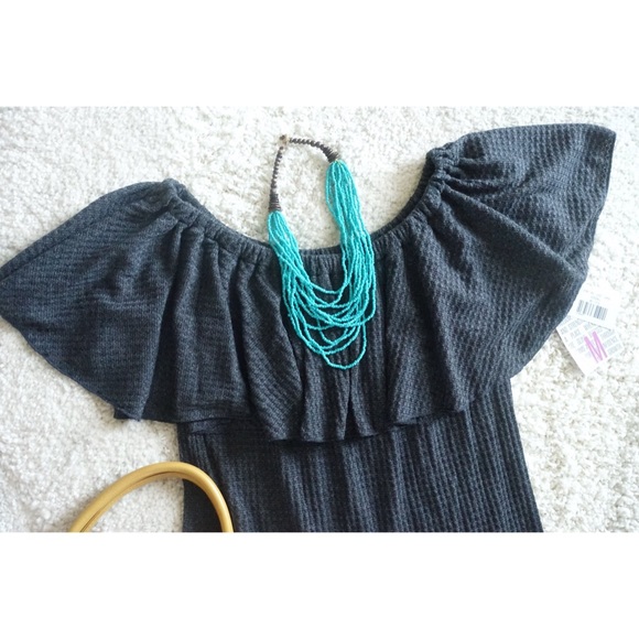 ✨NWT✨ LULAROE DARK GREY CICI DRESS - Picture 2 of 7